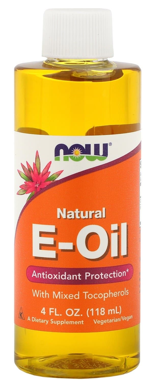 Now Foods - Natural E-Oil - 4 FL. OZ. – NOW Foods förpackning