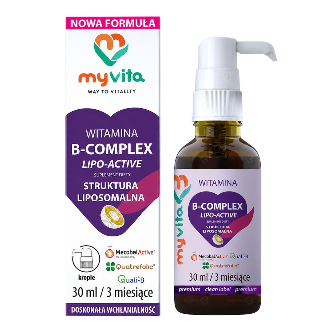 MyVita - Vitamin B-Complex Lipo-Active - 30ml – MyVita förpackning