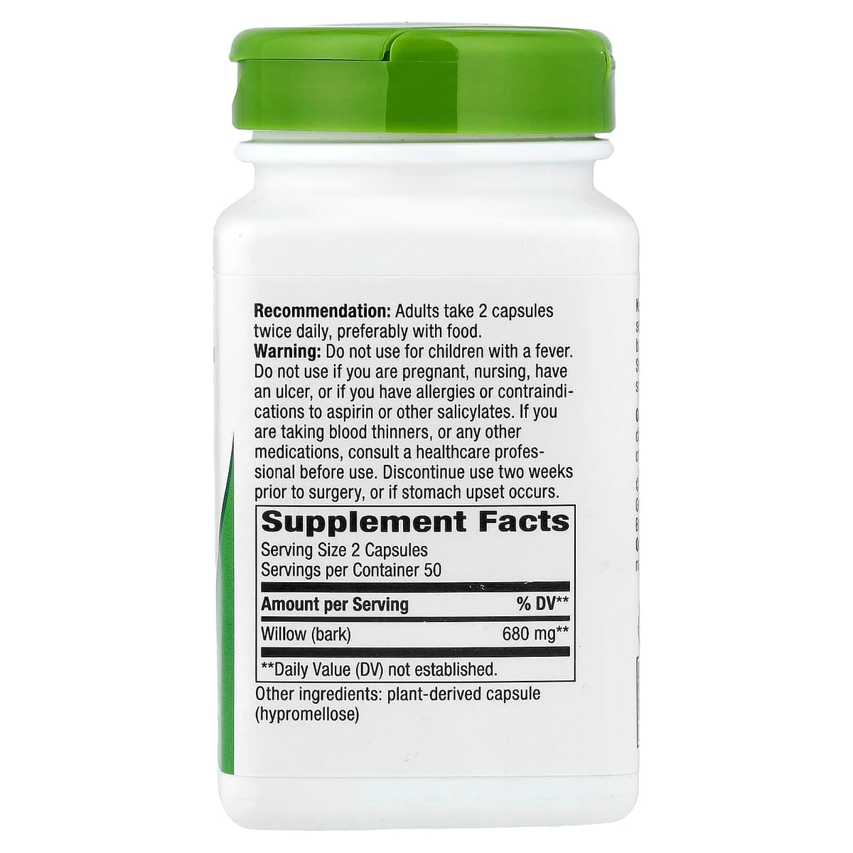 Nature'S Way - Willow Bark - 100 Vcaps