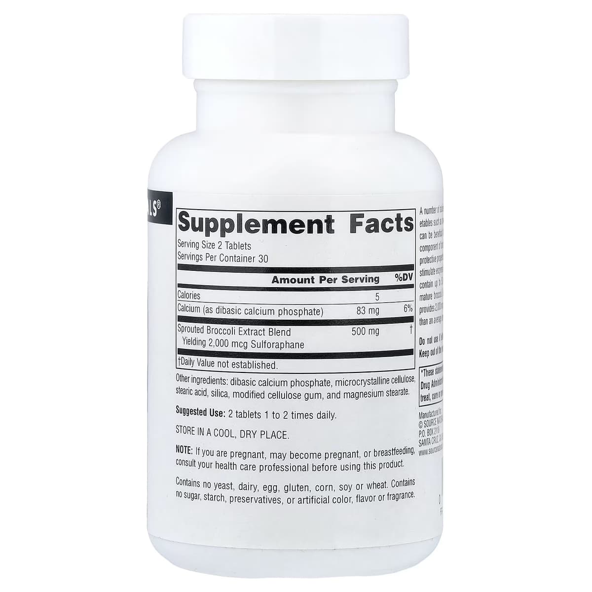 Source Naturals - Broccoli Sprouts Extract - 60 Tabs