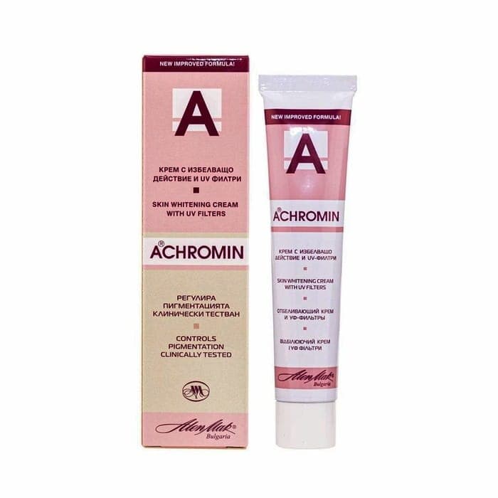 Alen Mak - Achromin Skin Whitening Cream With Uv Filters - 45ml – Alen Mak förpackning