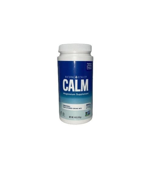 Natural Vitality - Calm Magnesium Powder, Unflavoured - 113g – Natural Vitality förpackning