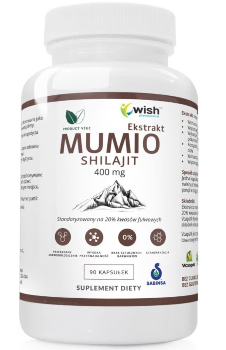 Wish - Mumio Shilajit Extract - 90 Caps – Wish förpackning