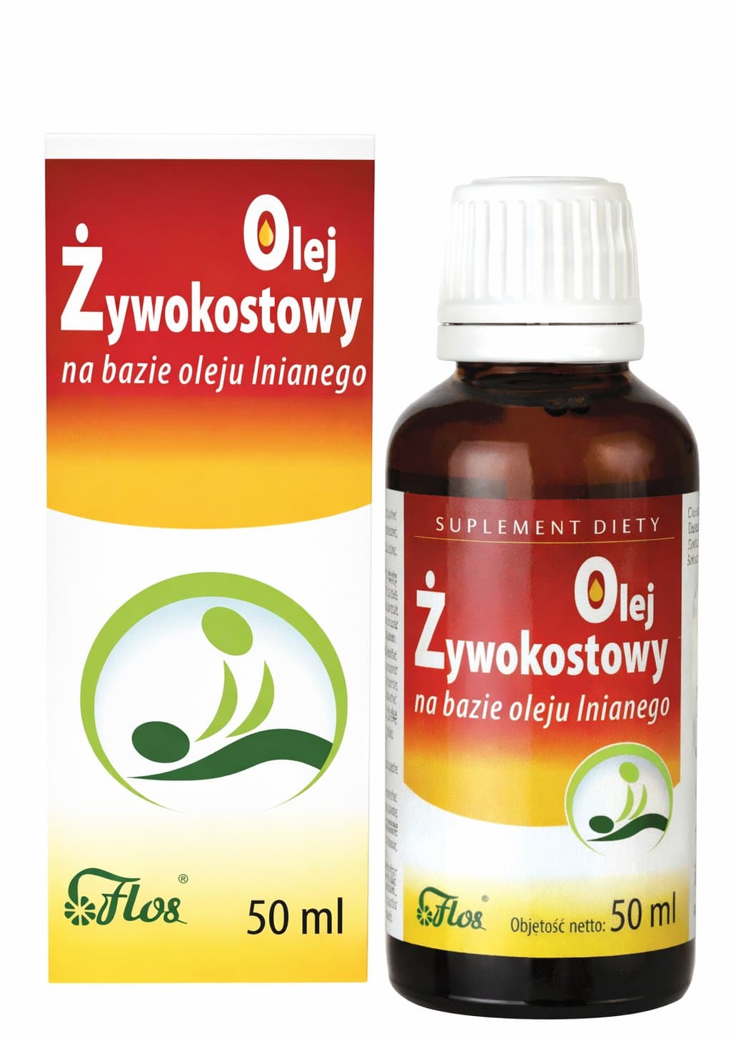 Flos - Comfrey Oil On Flaxseed Oil Base 50ml – Flos förpackning