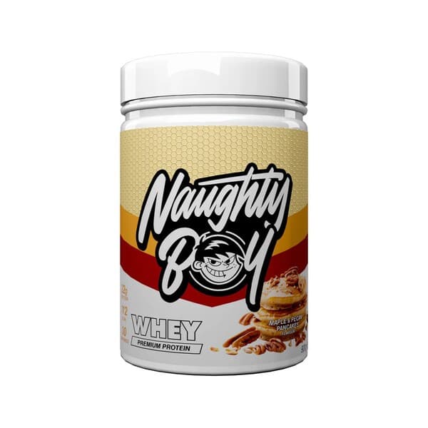 Naughty Boy - Advanced Whey, Maple & Pecan Pancakes - 900g – Naughty Boy förpackning