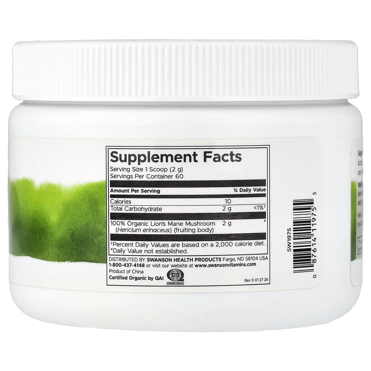 Swanson - Lion'S Mane Mushroom Powder - 120g