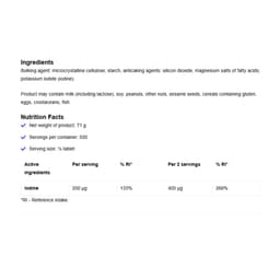 Ostrovit - Iodine Potassium Iodide - 250 Tabs