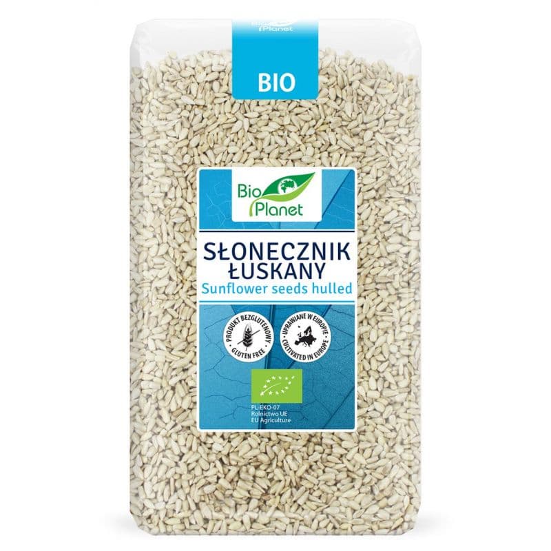 Bio Planet - Sunflower Seeds Hulled - 1 kg – Bio Planet förpackning