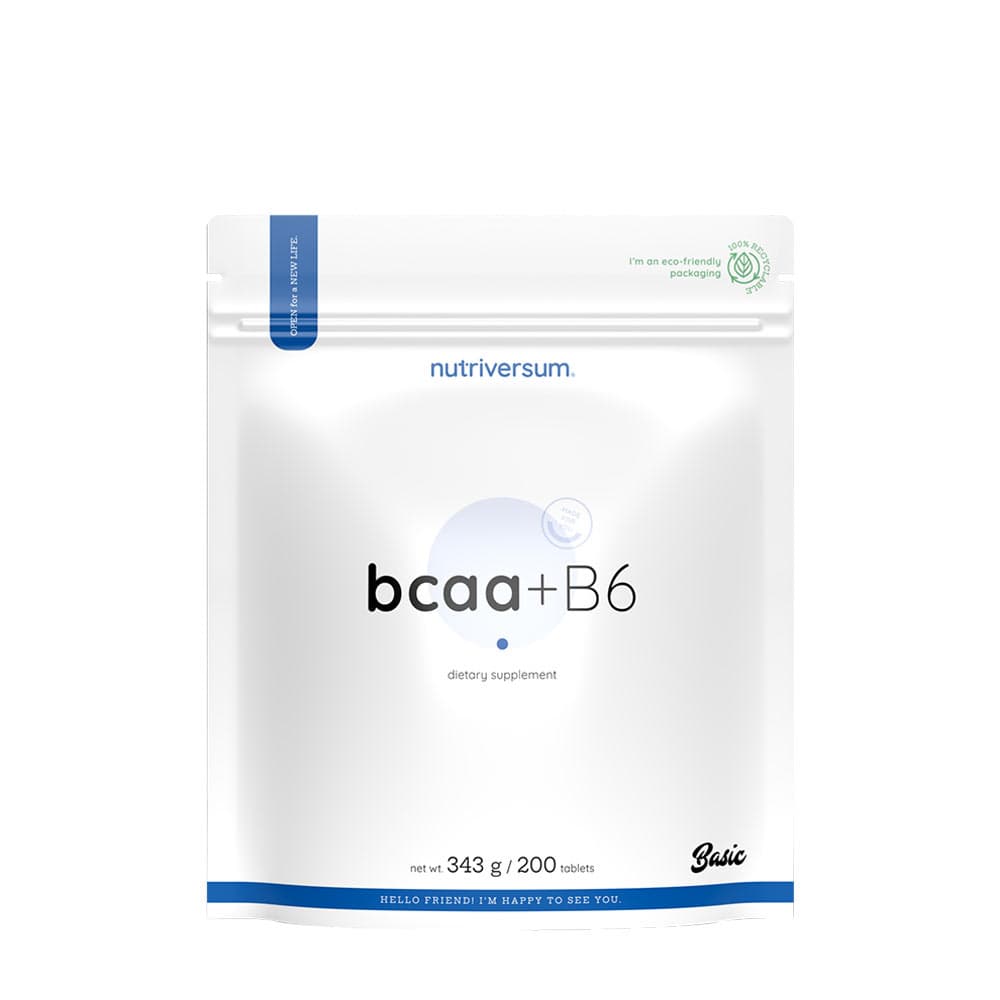 Nutriversum - BCAA + B6 - 343g / 200 Tabs – Nutriversum förpackning