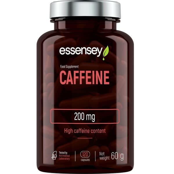 Essensey - Caffeine - 200mg - 120 Caps – Essensey förpackning