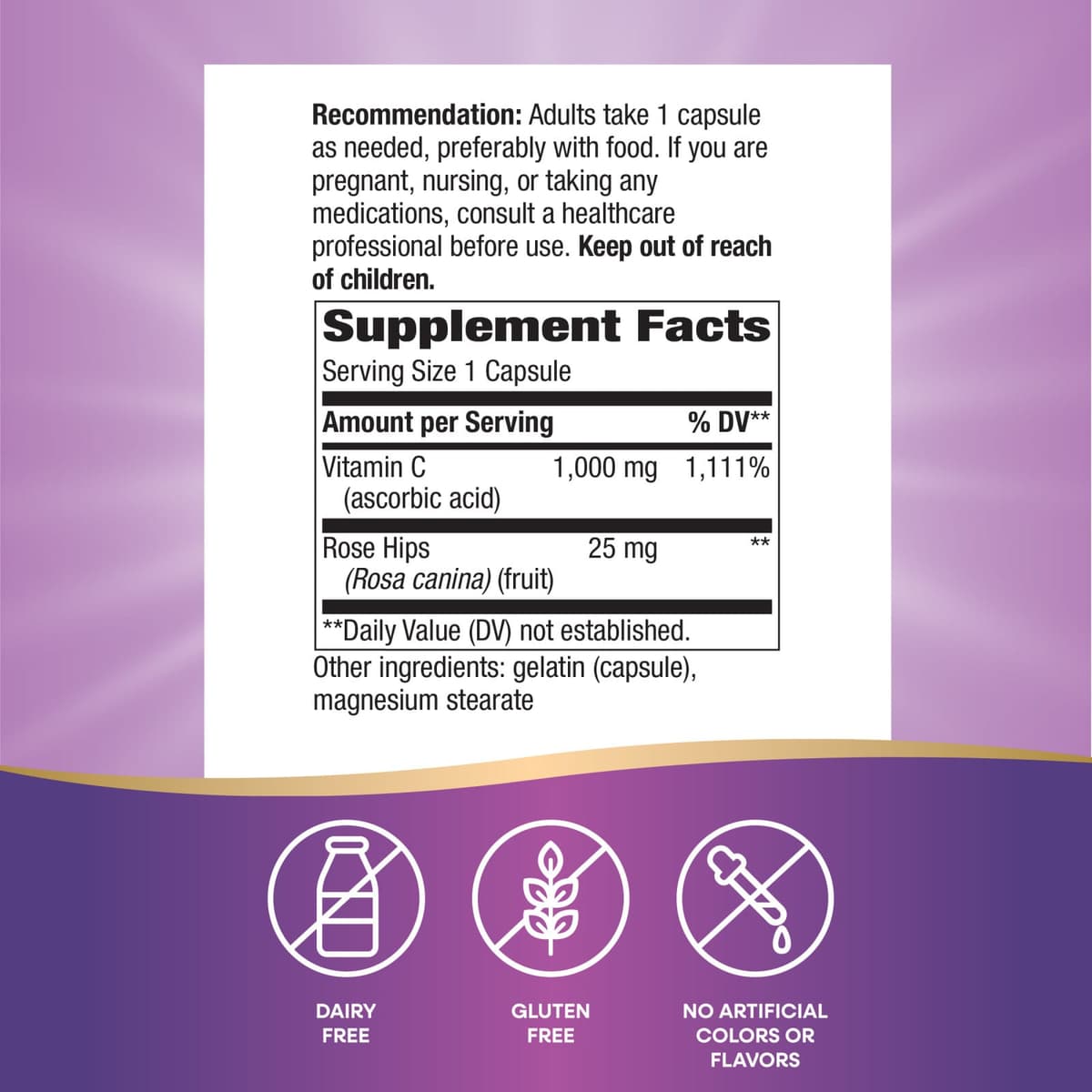 Nature'S Way - Vitamin C Med Nyponskal - 250 Caps
