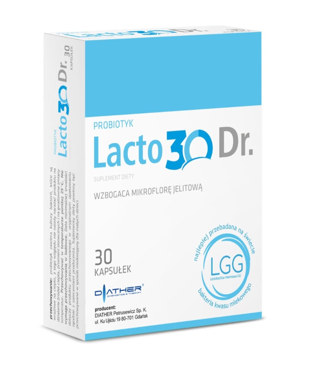 DIATHER - Lacto30 Dr. - 30 Caps – DIATHER förpackning