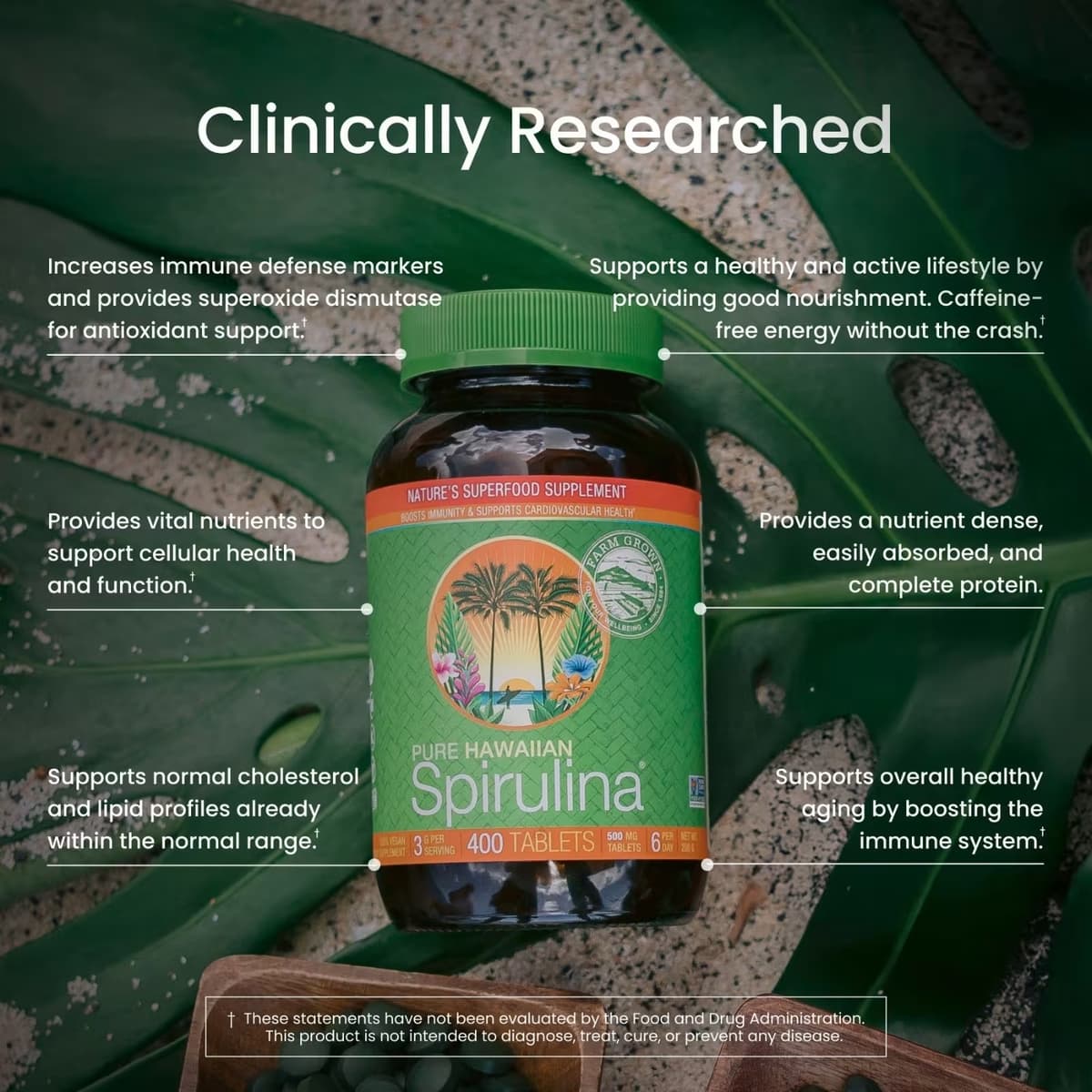 Pure Hawaiian - Spirulina - 400 Tablets
