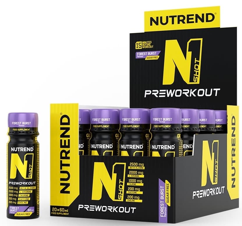 Nutrend - Shot, Forest Burst - 20 x 60ml – Nutrend förpackning