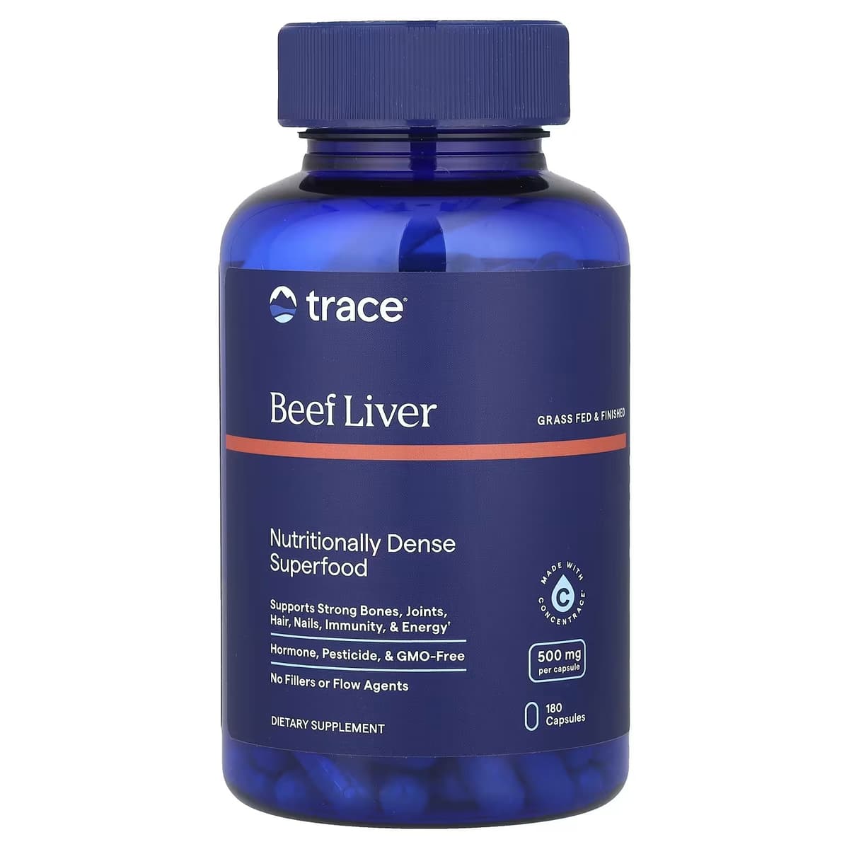 Trace Minerals Tmancestral naudanmaksa - 180 kapselia