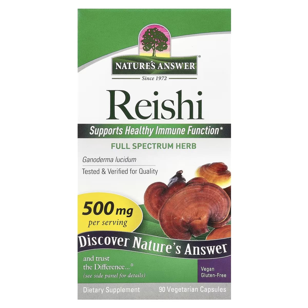 Nature's Answer - Reishi Mushroom - 90 Vcaps