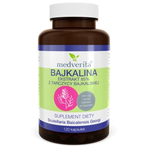 Medverita - Baicalin Extract 85% - 120 Caps – Medverita förpackning