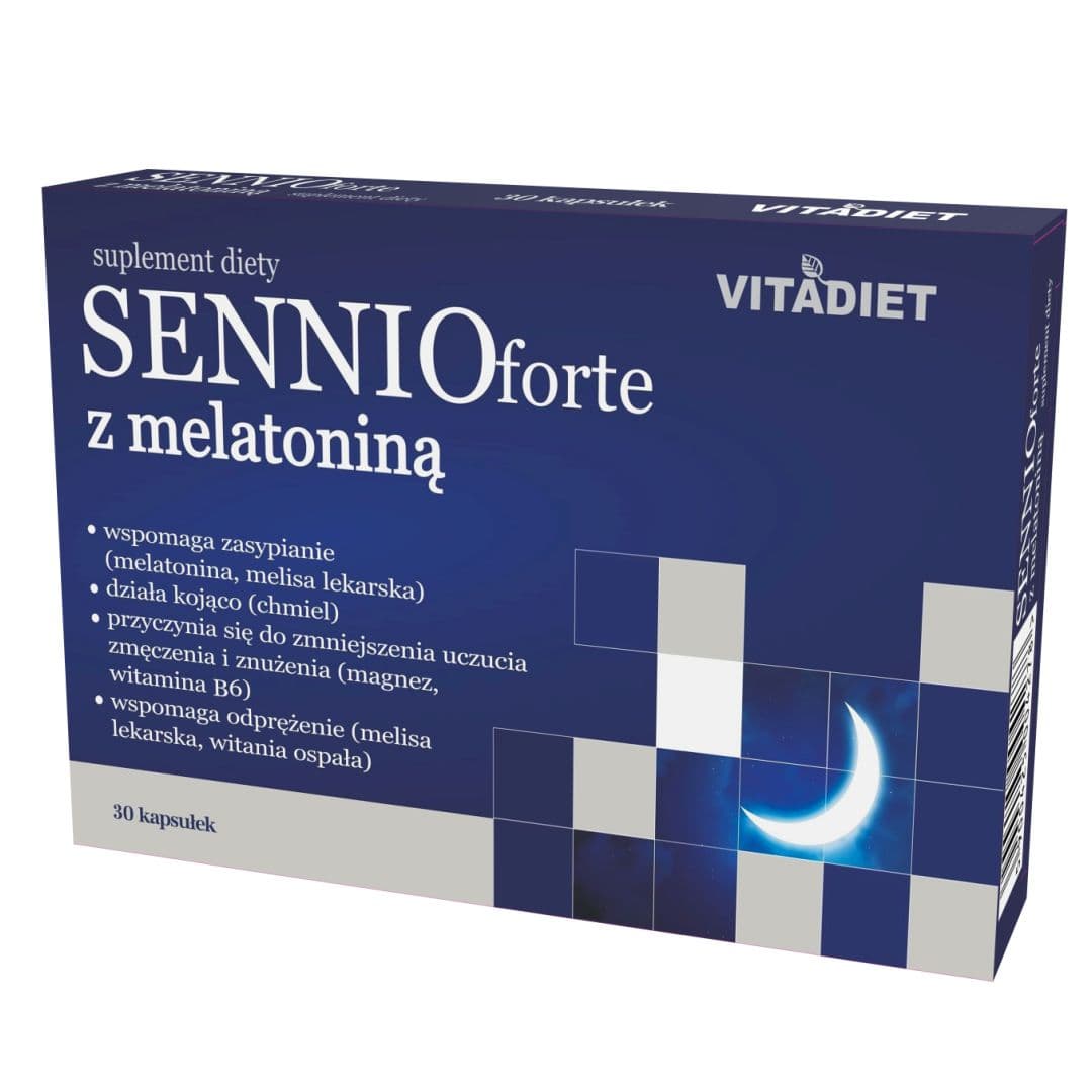 VitaDiet - Sennio forte z melatoniną 30 kapsułek