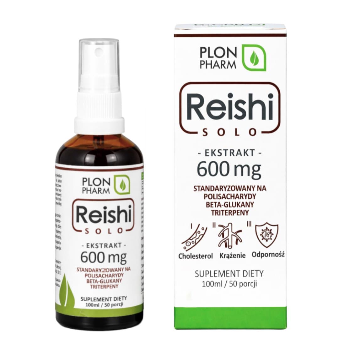 Plon Pharm - Reishi Solo Extract - 100ml / 50 Servings – Plon Pharm förpackning