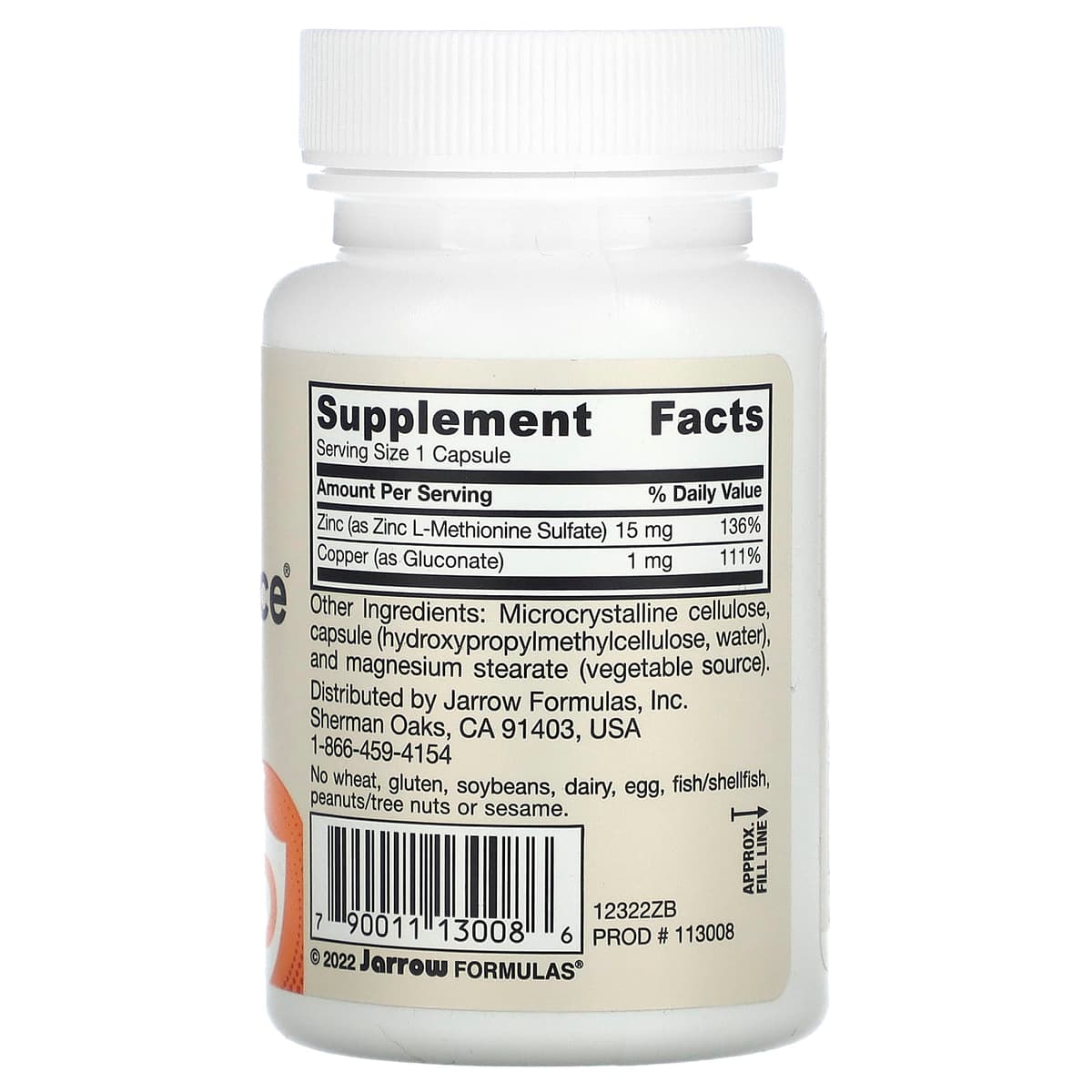 Jarrow Formulas - Sinkki Balance - 100 kasviskapselia