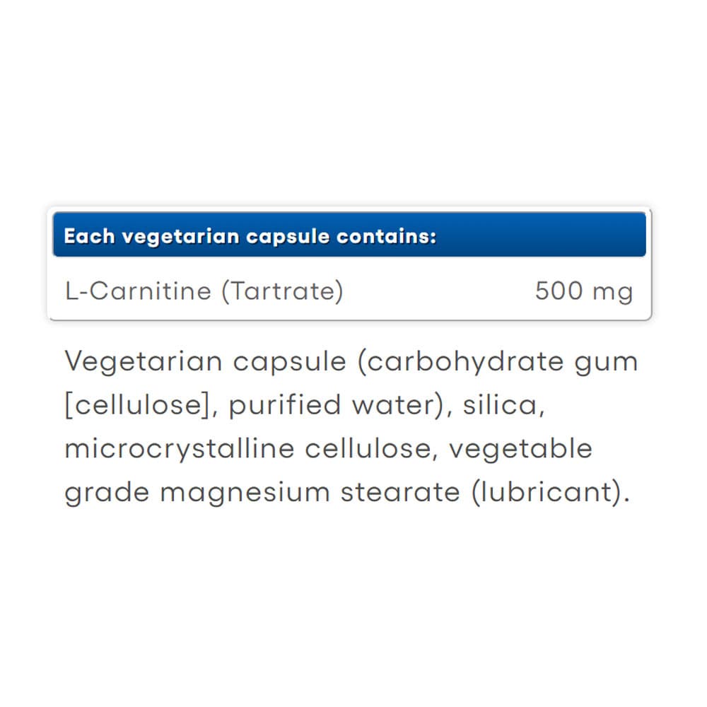 Natural Factors - L-Carnitine 500mg - 60 Vcaps