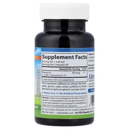 Carlson Labs - Vitamin K2 MK-7 90mcg - 60 Sgels