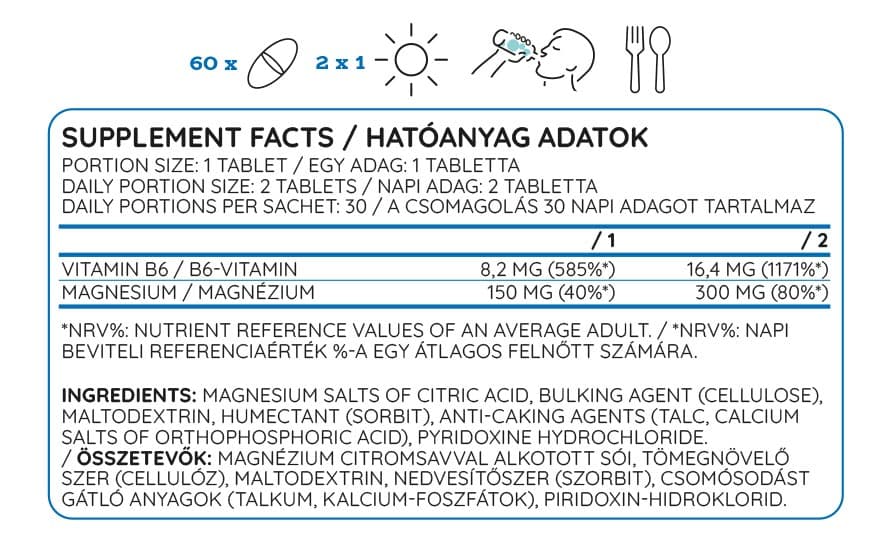 Nutriversum - Mg+B6 Organic - 60 Tabs
