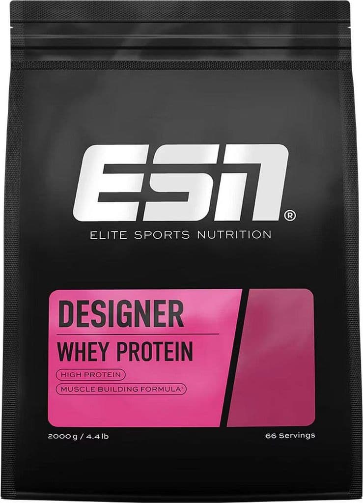 ESN (Elite Sports Nutrition) - Designer Whey vassleprotein - Stracciatella, 2 000 g – ESN (Elite Sports Nutrition) förpackning