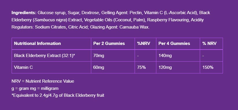 Sambucol - Kids Gummies - Black Elderberry - 30 Gummies