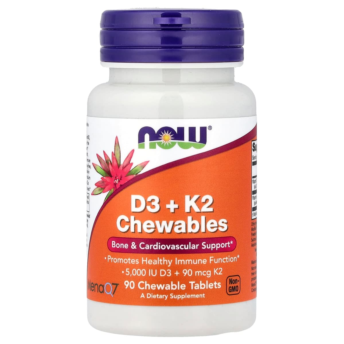 NOW Foods - D3 + K2 Gummies - 90 Gummies Tabs