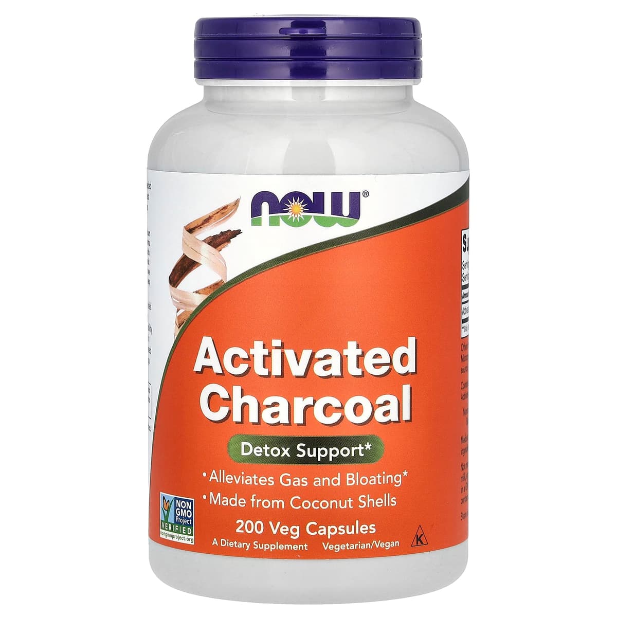 Now Foods - Activated Charcoal - 200 Vcaps