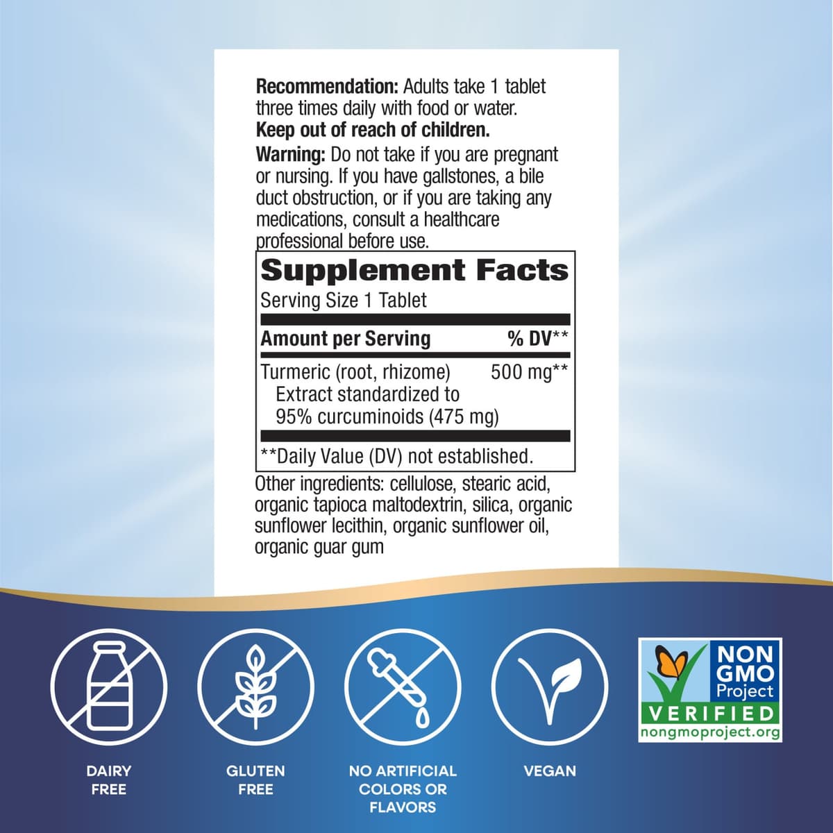 Nature'S Way - Gurkemeja Premium Ekstrakt - 60 Veganske Tabletter