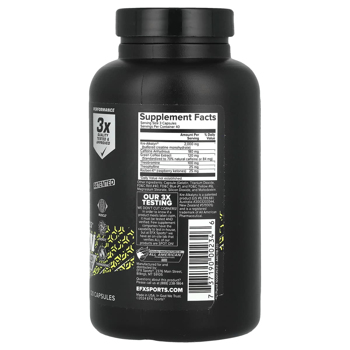 EFX Sports - Kre-Alkalyn Hardcore - 120 Caps