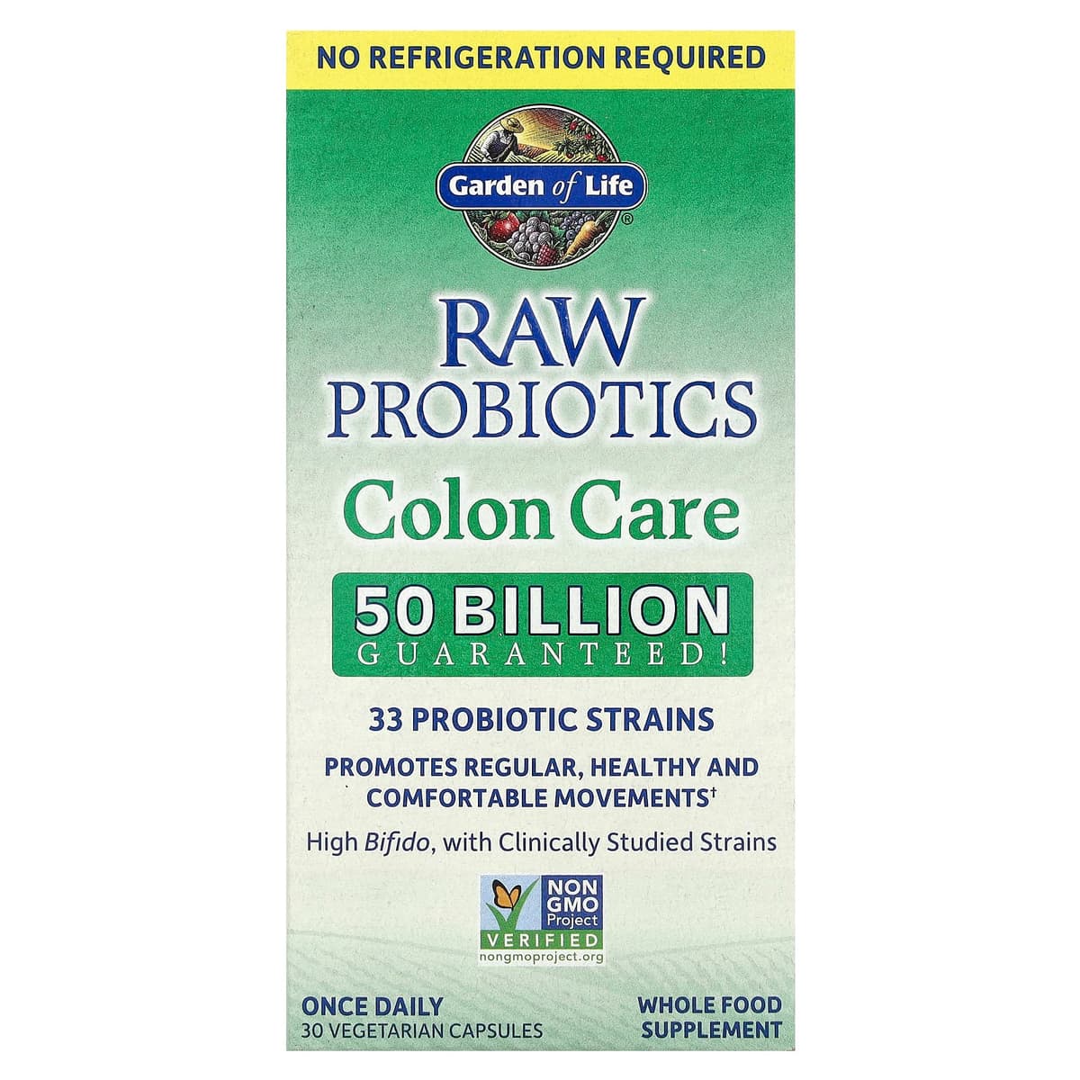 Garden Of Life - Raw Probiotics Colon Care - 30 Caps