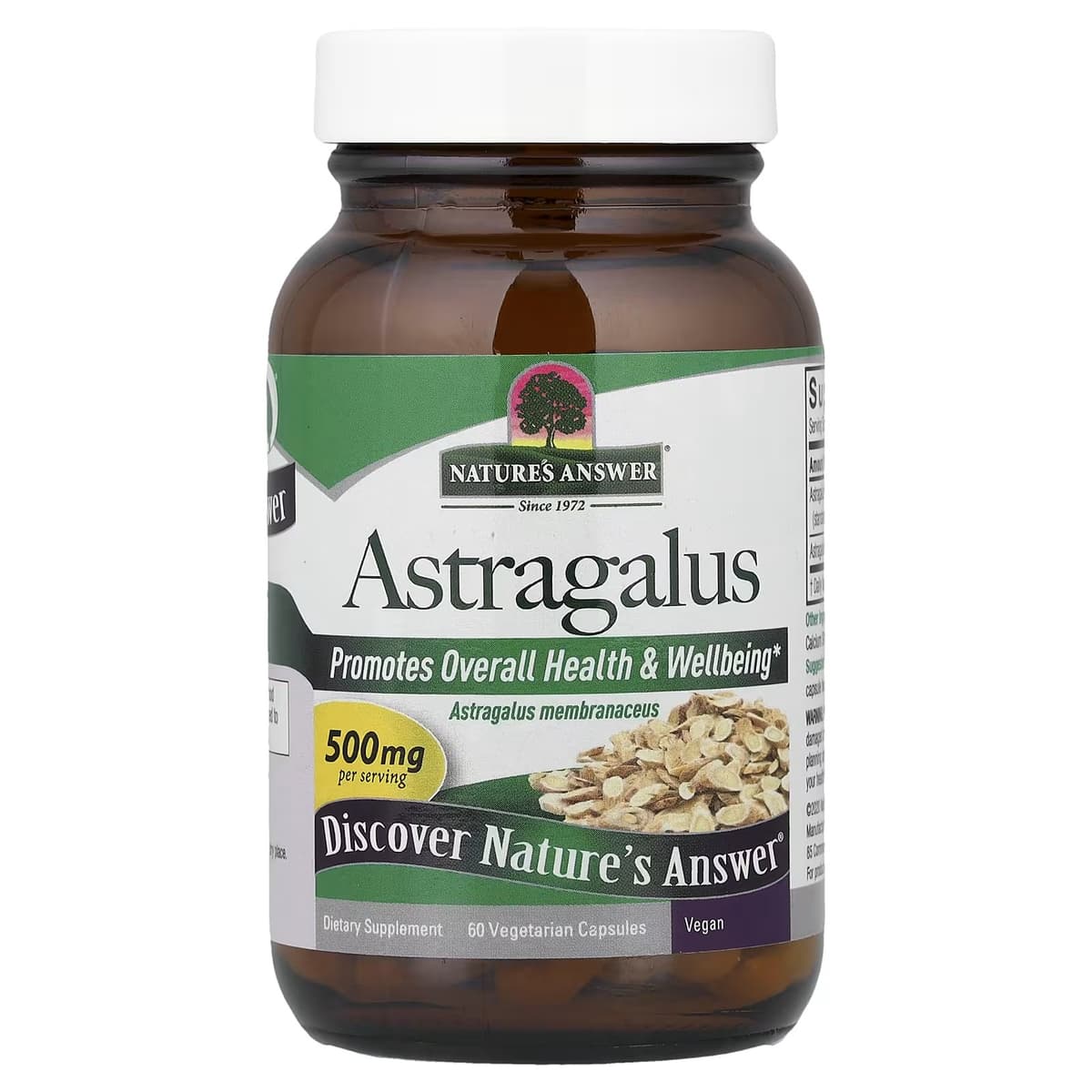 Nature'S Answer - Astragalusrod - 500 mg - 60 Vcaps