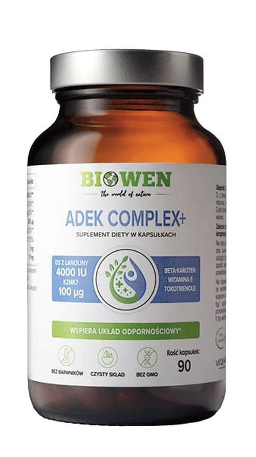 Biowen - Adek Complex+ - 90 Caps – Biowen förpackning