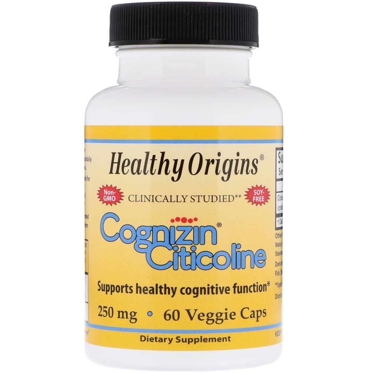 Healthy Origins - Cognizin Citicoline - 250mg (60 kapsler)