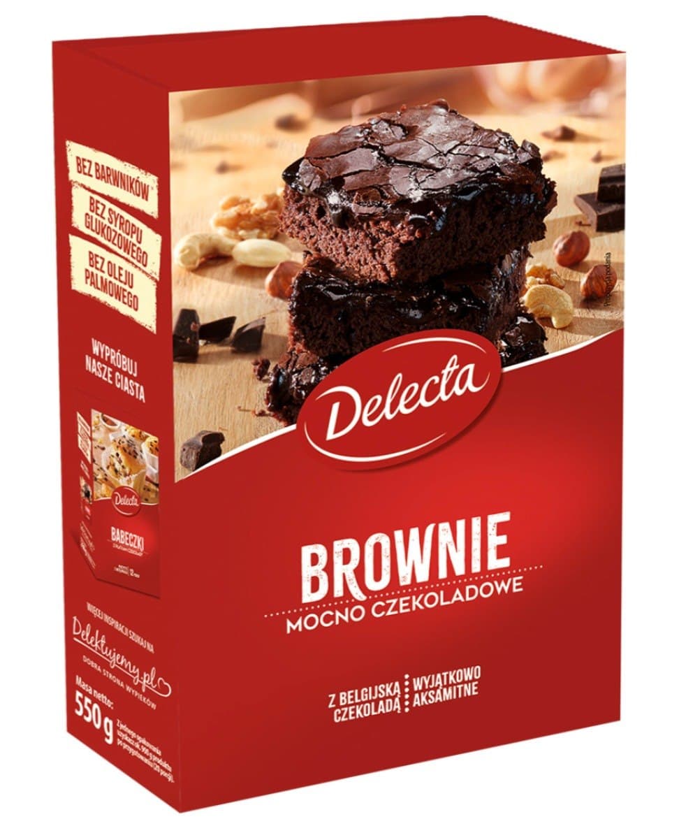Delecta Ciasto Brownie 550 g – Delecta förpackning