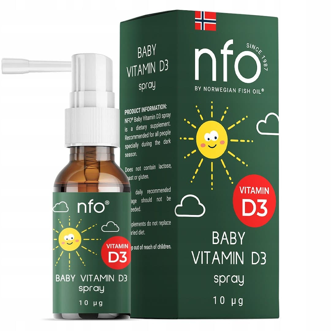 Nfo - Vitamin D3 Baby Spray - 20ml (KORT DATUM 2026-08-27)