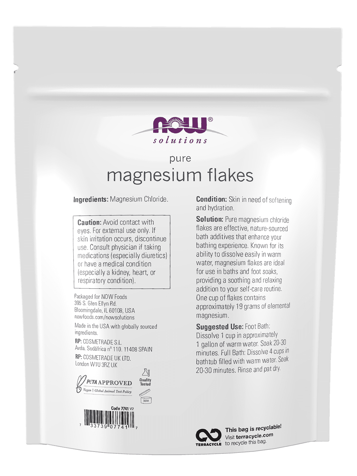 NOW Foods - Magnesium Flakes - 1531g