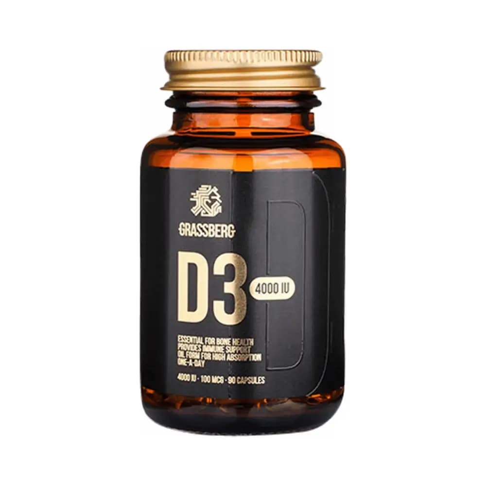 Grassberg - Vitamin D3 4000IU - Unflavoured – Grassberg förpackning