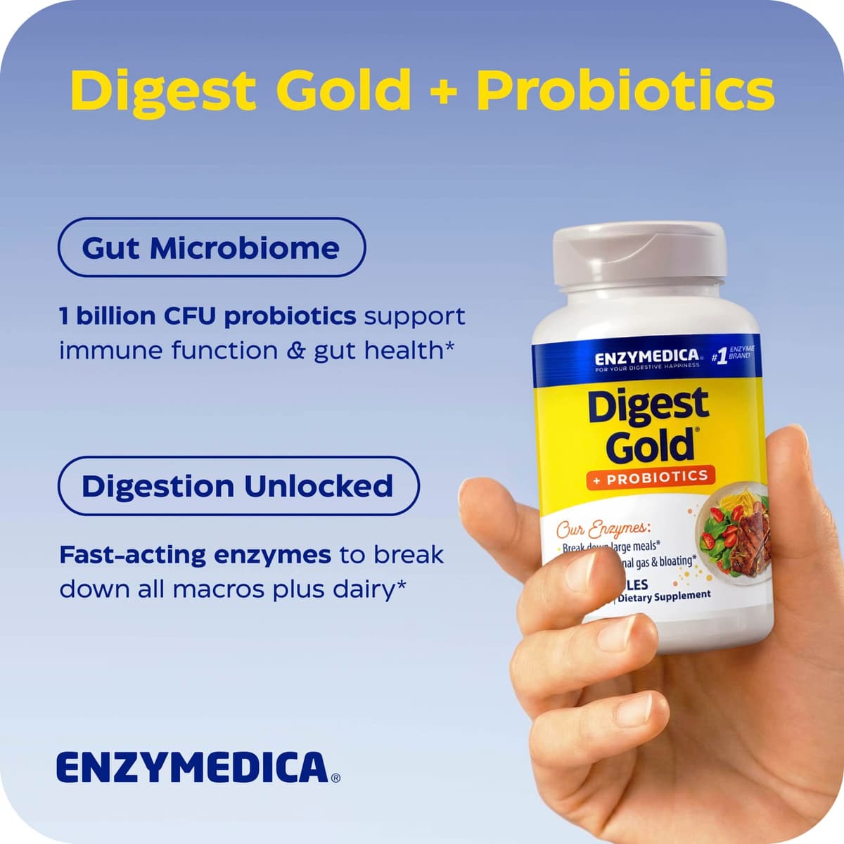 Enzymedica Digest Gold® + Probiotics - 90 Kapsler