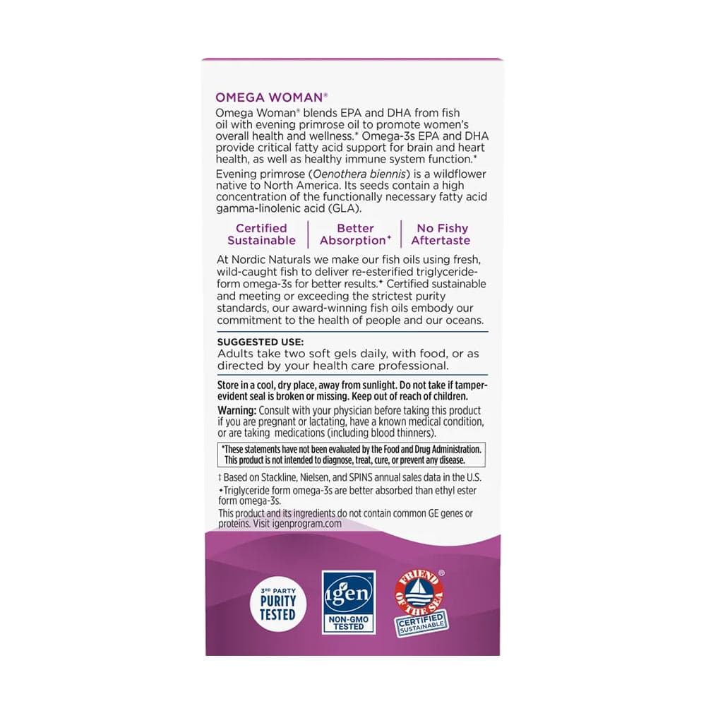 Nordic Naturals - Omega Woman - 120 Sgels