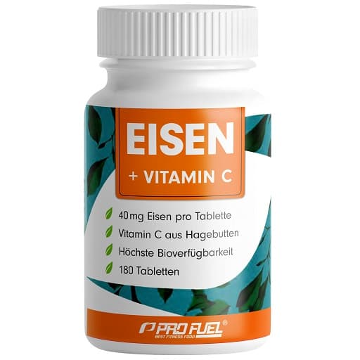 Profuel - Jern og naturligt vitamin C - 180 tabletter – Profuel emballage
