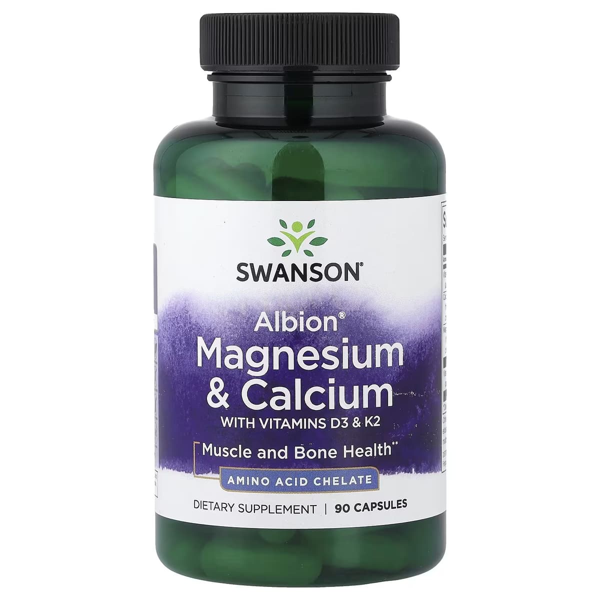 Swanson - Chelated Magnesium & Calcium with Vitamins D3 & K2