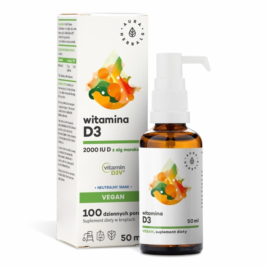 Aura Herbals - Vitamin D3 – Aura Herbals förpackning