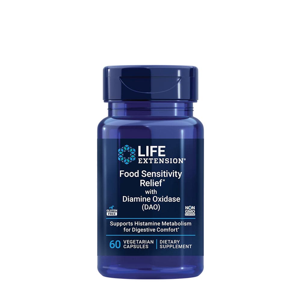 Life Extension - Food Sensitivity Relief With Diamine Oxidase - 60 Caps – Life Extension förpackning