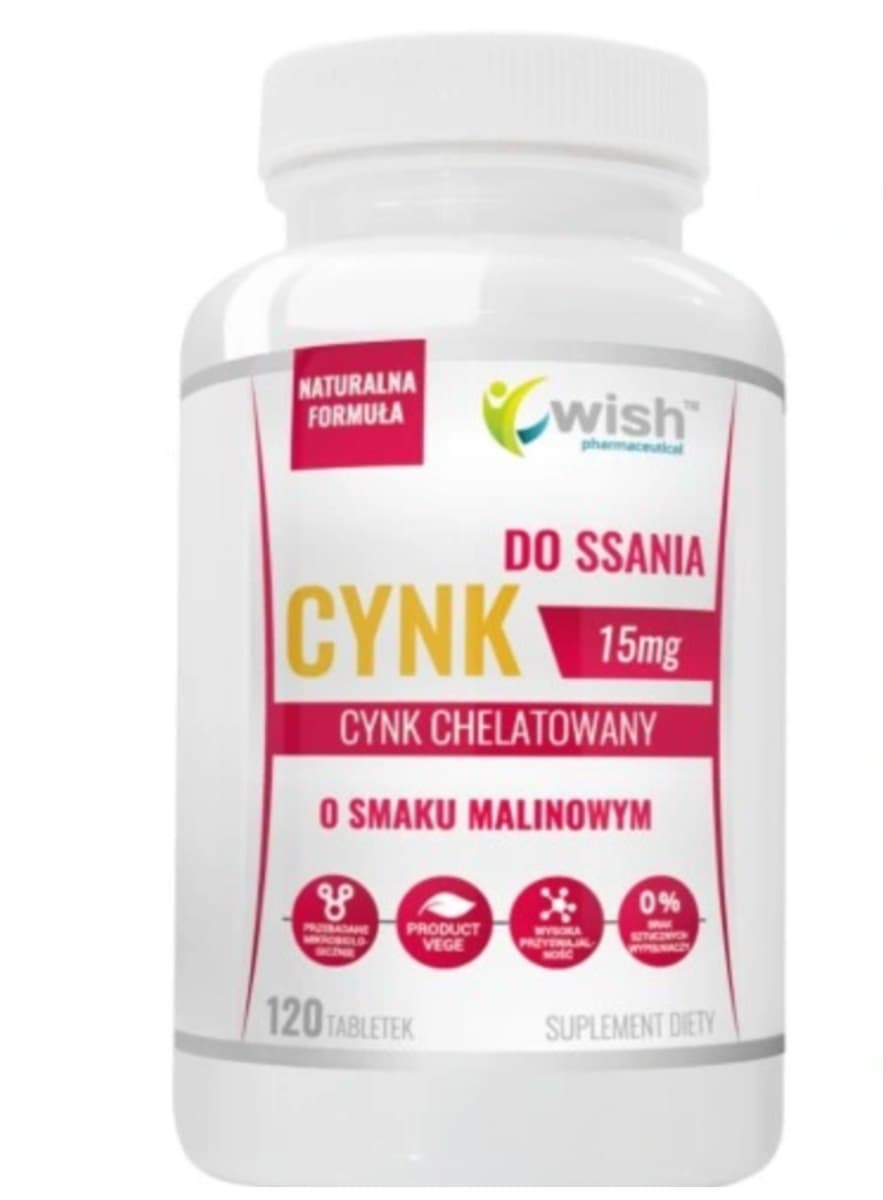 Wish - Zinc Chelated - 120 Tabs – Wish förpackning