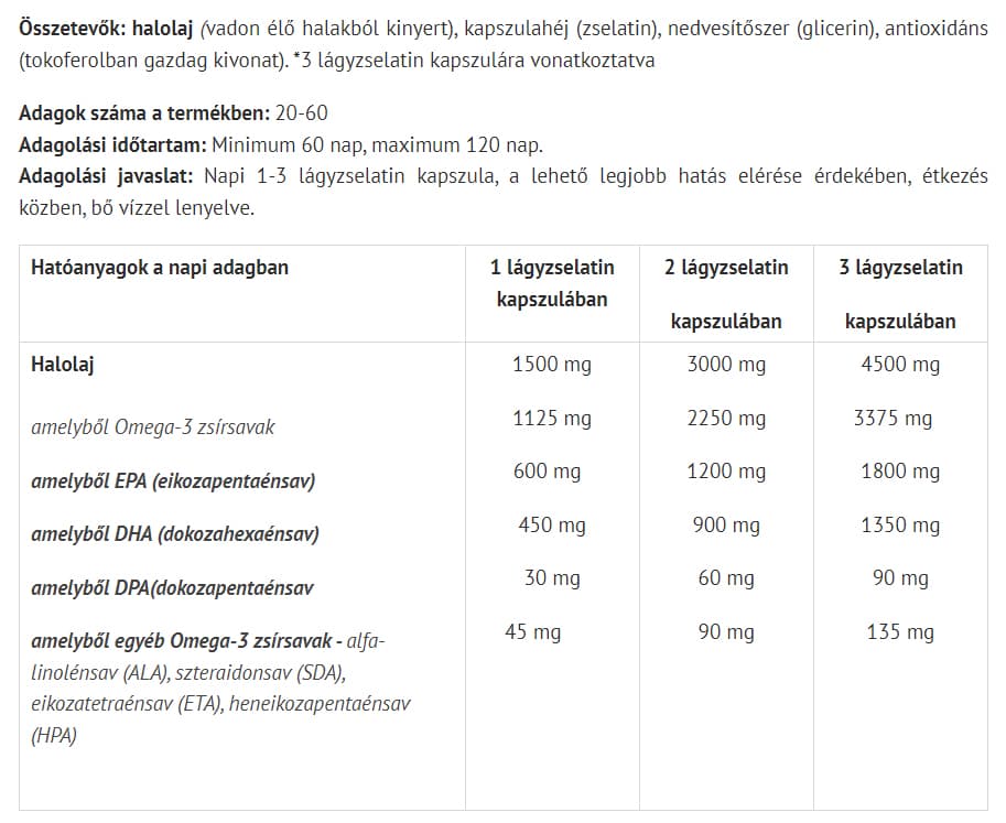 Natur Tanya - Omega-3 TG - 60 db (60 capsules)