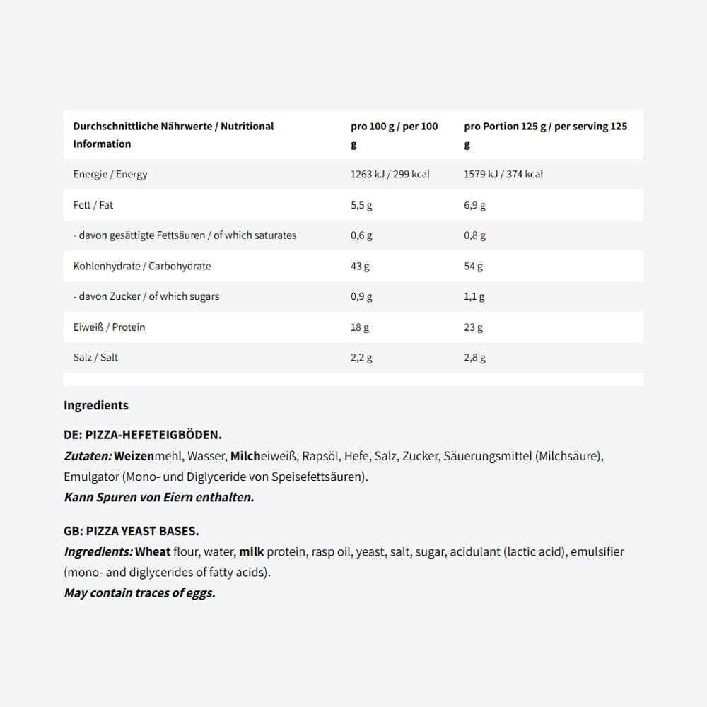 INLEAD Nutrition - Proteinpizzabund - 2 x 125 g